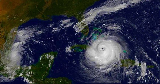 Hurricane Irma approaching Florida. Photo courtesy of Creative Commons. 