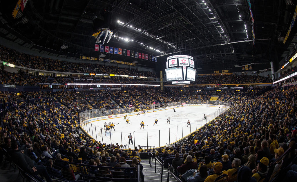 NASHVILLE, TN - NOVEMBER 17: during an NHL game at Bridgestone Arena on November 17, 2015 in Nashville, Tennessee. (Photo by John Russell/NHLI via Getty Images) *** Local Caption ***