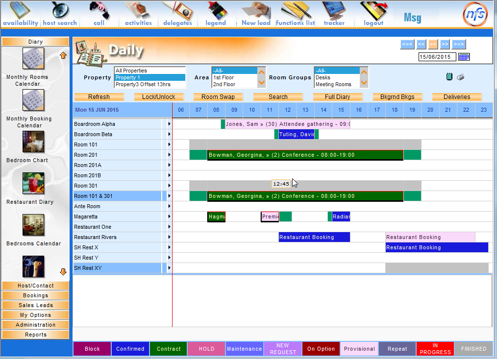 Rendezvous View of The Daily Diary