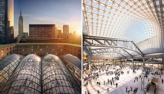The new Moynihan Train Hall will be a critical part of the Penn Station complex redevelopment, anchoring the growing Far West Side of Manhattan. (Photo courtesy of SOM.)