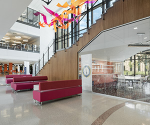 Collin’s Wylie campus modern architecture and colorful interiors