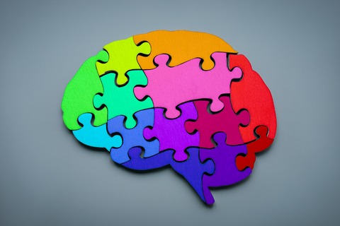Marberry image for neurodiversity: colorful brain puzzle