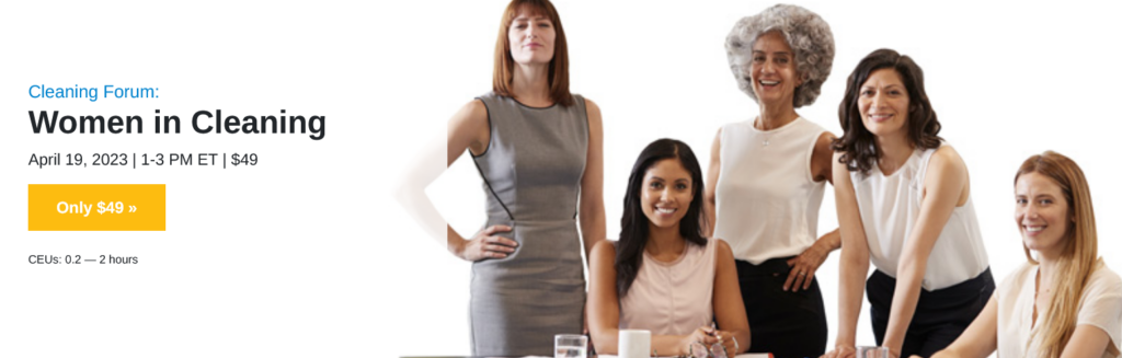 CleanLink's Women in Cleaning Virtual Forum event banner