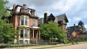 The Brush Park historic district in Detroit. 